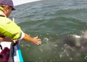 Vyklonila se z lodi a natáhla ruku. Až uvidíte, co po chvíli vyplavalo, zapomenete i dýchat!