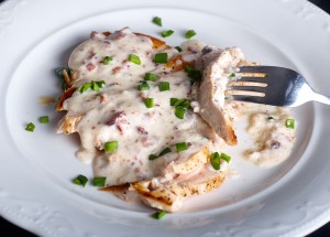 Rychlá kuřecí prsa se smetanou a zeleninou