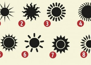 Vyberte si slunce, které vám jako první padne do oka. Co o vás tento psychologický test vypovídá?