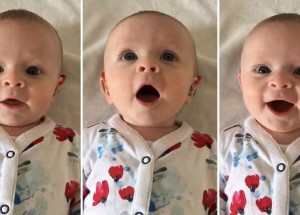 Hluchá holčička Georgina Louise poprvé uslyšela hlas své mámy: Nadšeně výskala a radostně se smála