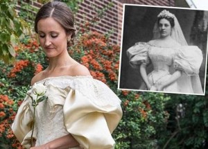 Nevěsta Abigail Kingston se vdávala ve 120 let starých svatebních šatech: Tento klenot si oblékla už její prababička