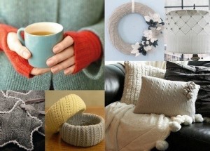 Co se starým svetrem: Vyrobte si z něj polštář, nákrčník i věnec