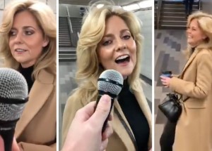 Komik Kevin Freshwater vyzval v metru neznámou ženu, aby zazpívala Shallow od Lady Gaga: Její nádherný zpěv se stal internetovou senzací