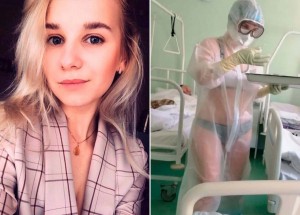 Ruská sestřička Nadja se starala o pacienty s koronavirem spoře oděná. Nyní dostala nabídku od výrobce spodního prádla