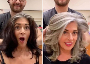 Americký kadeřník dokazuje, že šedivé vlasy mají šmrnc. Mění ženy k nepoznání a vyzdvihuje jejich přirozenost