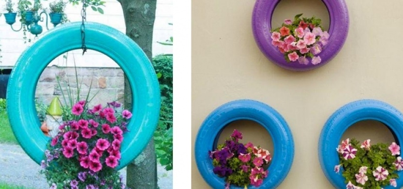 Staré pneumatiky nepatří na odpis: Vytvořte z nich nádherné zahradní dekorace