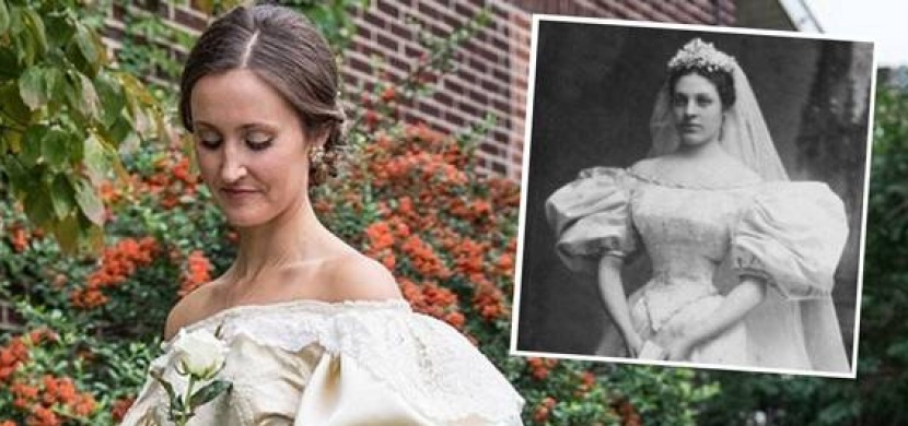 Nevěsta Abigail Kingston se vdávala ve 120 let starých svatebních šatech: Tento klenot si oblékla už její prababička